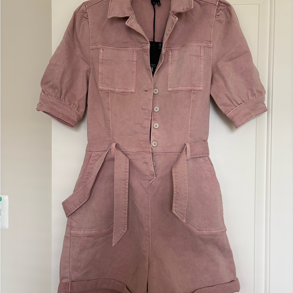 PAIGE Blush Button-Up Romper